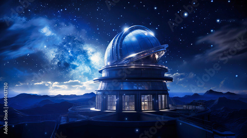 Magnificent observatory scanning the skies for business trends photo