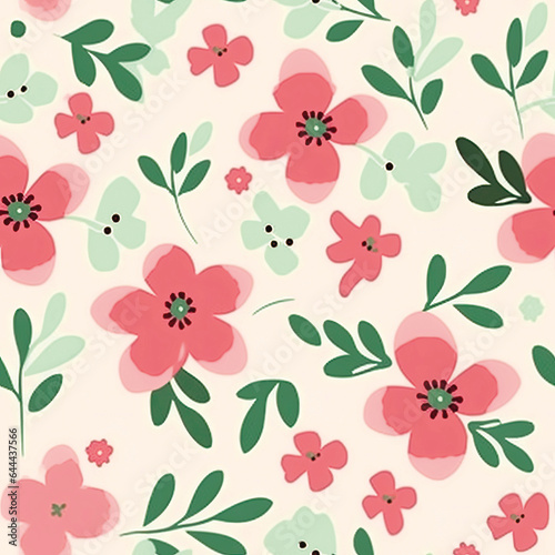 3D Flower Seamless Pattern