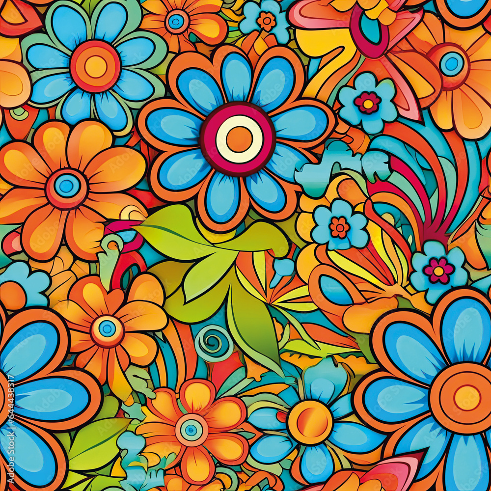 3D Flower Seamless Pattern 3D Flower Seamless Pattern