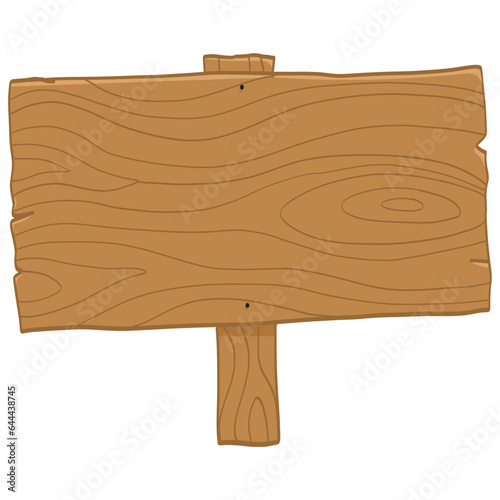 Wood Plank Sign Board Signage Stand Illustration Vector
