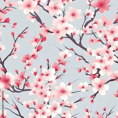 3D Flower Seamless Pattern