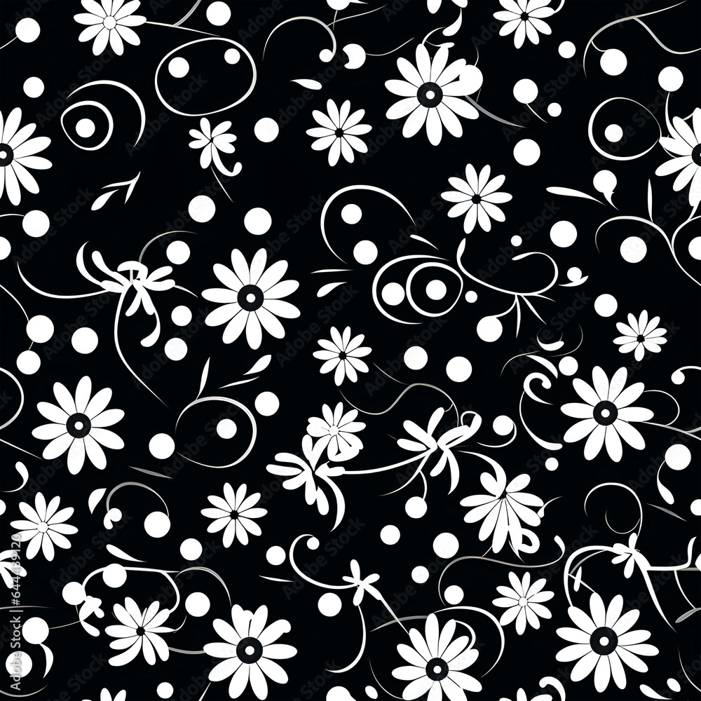 Obraz premium 3D Flower Seamless Pattern