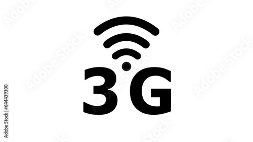  3G WIFI wireless icon ,  internet connection animation. on the white background . 
 photo