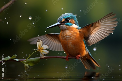 Cute, big eyed hummingbird, charmingly animated in delightful cartoon fashion © Muhammad Ishaq