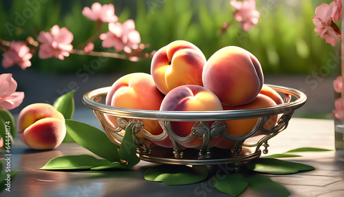 The Enchanting World of Peaches.(Generative AI)