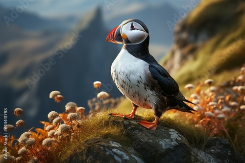 Natures beauty A puffin Fratercula arctica thrives in its habitat