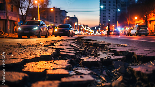 Self-repairing roads mending their own cracks