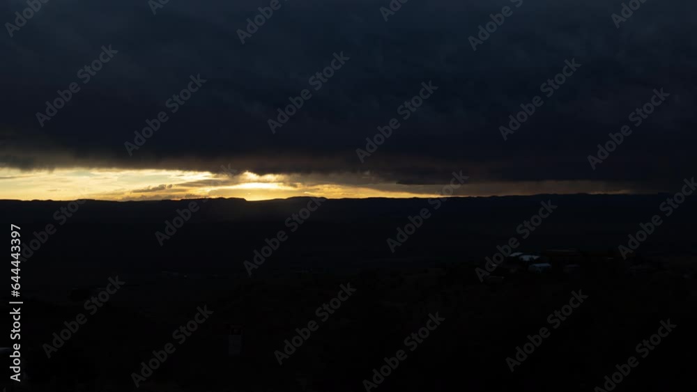 Fiery Sunrise Behind Storm Clouds Timelapse Fiery Sunrise Behind Storm Clouds Timelapse