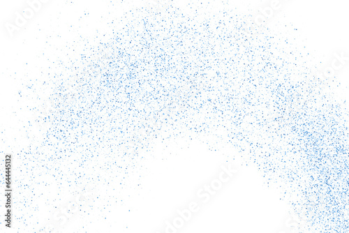 Abstract Splashes Of Water On White Background. Blue Drops Light Pattern. Rain, Snow Overlay Texture. Design Element. Vector Illustration.