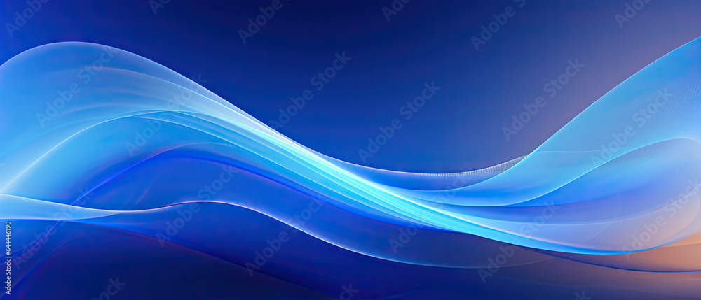 Abstract blue wave wallpaper. Created with generative AI tools