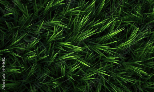 Fresh lush green grass on meadow with drops of water dew. Close-up macro. For banner  postcard  book illustration. Created with generative AI tools