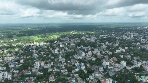 Aerial view of Barisal city, Barisal, Bangladesh. photo