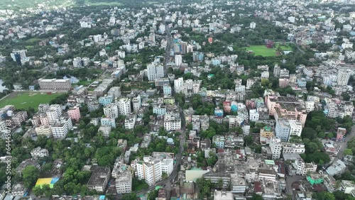 Aerial view of Barisal city, Barisal, Bangladesh. photo