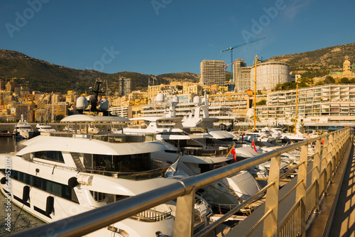 Port and Cityscape in Monte Carlo in Provence-Alpes-Côte d´Azur, Monaco.