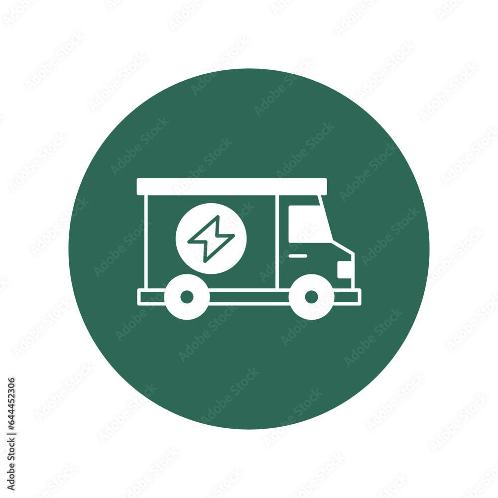 Solar van Vector Icon which can easily modify or edit


