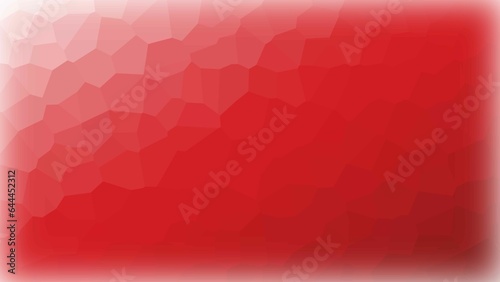Red abstract gradient background of pattern triangles low poly.