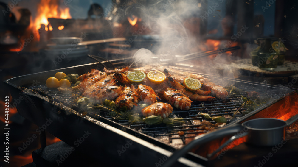 aroma of grilled food filling the air aroma of grilled food filling the air