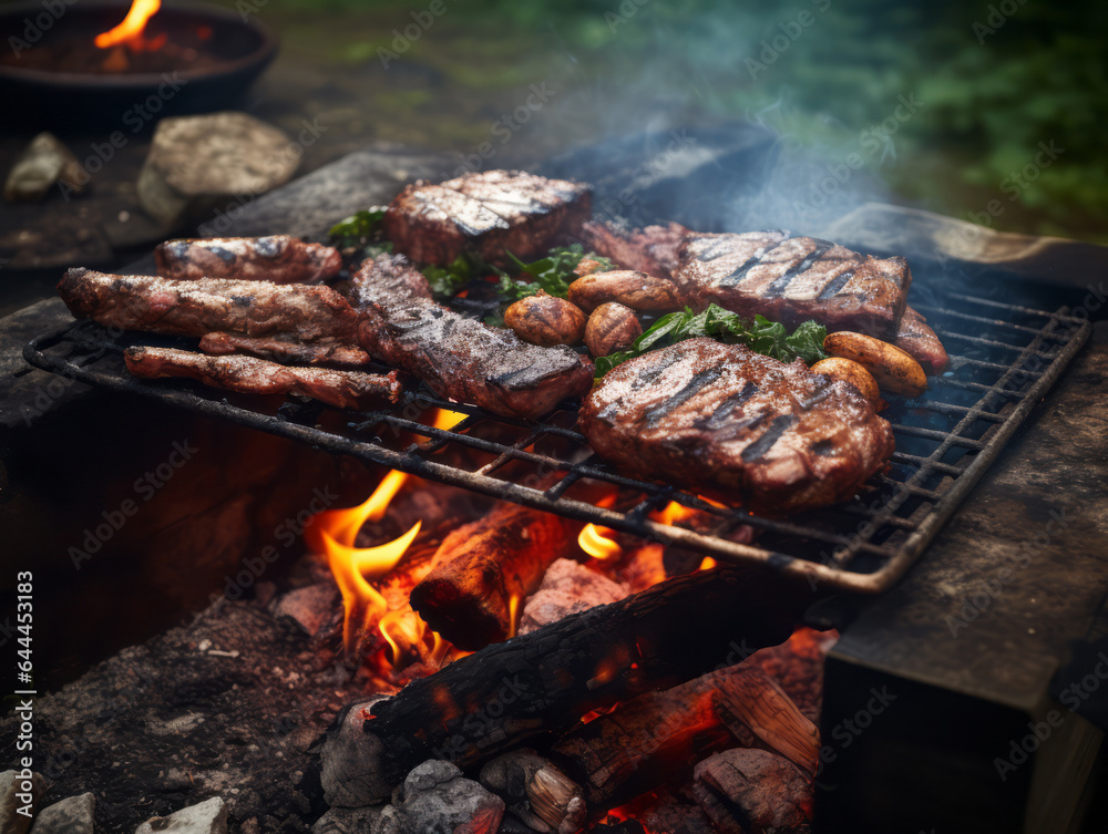 grilling meat grilling meat