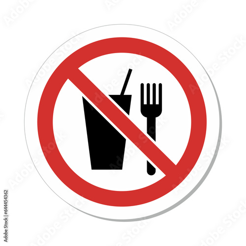 ISO Prohibition Sign  No Food Or Drink Symbol