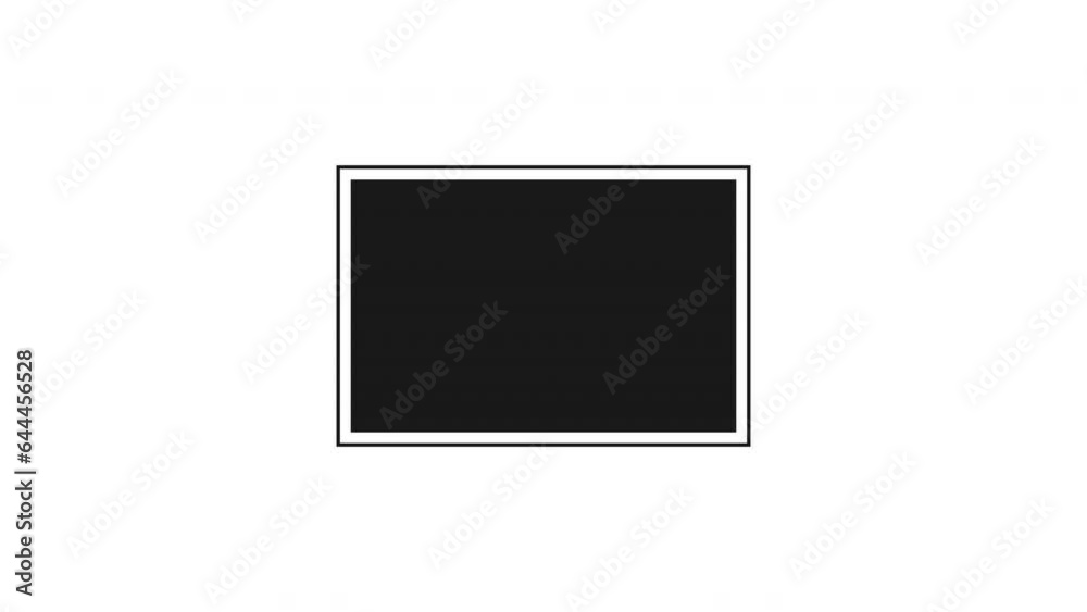 Rectangular Textbox animation of a black rectangle on white background