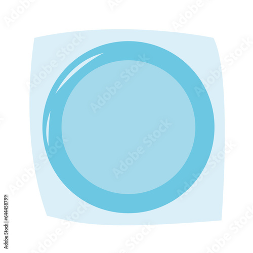 Condom cartoon. Cartoon packed condom. Safe sex, contraception. Preservative. Vector illustration isolated on a white background.