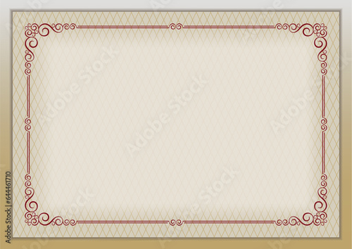 Decorative framework with vignettes, shadows.  A4, A3 page format.