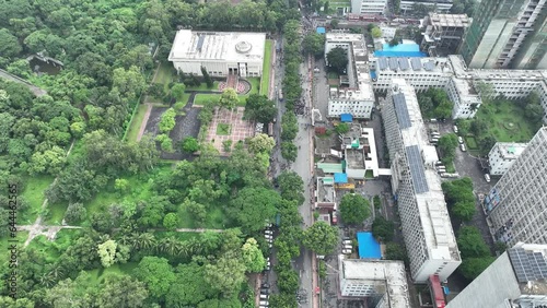 Aerial view of Dhaka cityscape, Dhaka, Bangladesh. photo