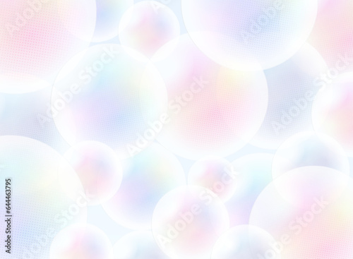 シャボン玉がいっぱいの背景イラスト