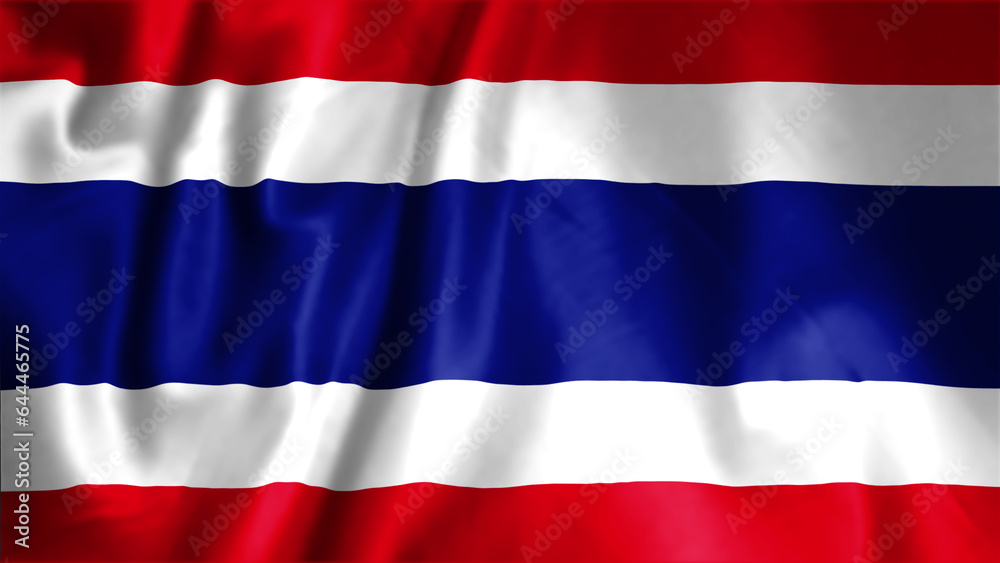 Fototapeta premium Flag of Thailand, Fabric realistic flag, Thailand Independent Day flag