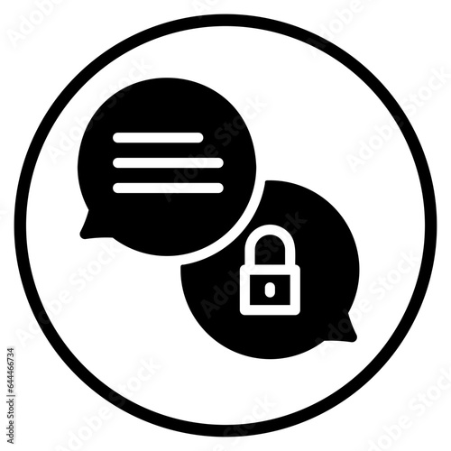 private message glyph icon