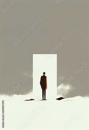 Abstract bohemian style minimalist illustration.