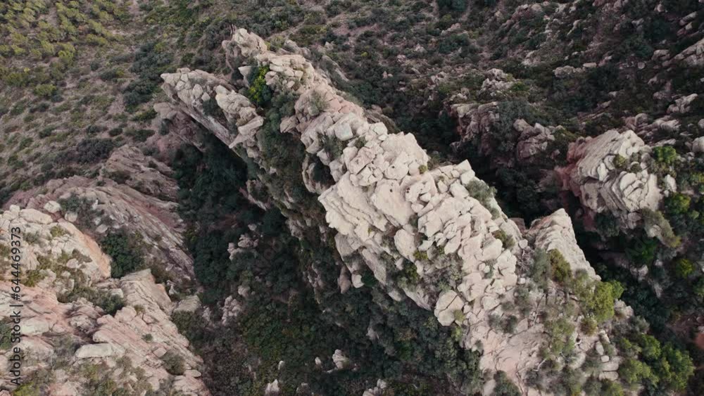 Aerial view of a majestic mountain range, Mirador de Garbi, Estivella, Valencia, Spain Aerial view of a majestic mountain range, Mirador de Garbi, Estivella, Valencia, Spain