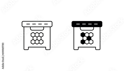 Beekeeping icon design with white background stock illustration