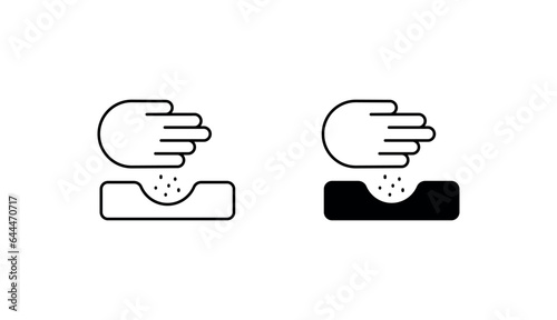 Seeding  icon design with white background stock illustration