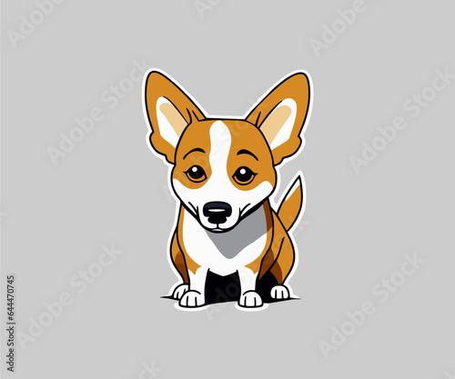 Fototapeta Naklejka Na Ścianę i Meble -  cute welsh corgi puppy illustration vector