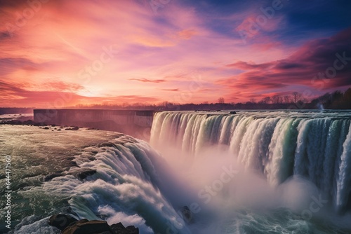 falls at sunset