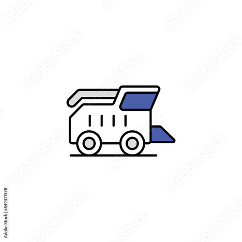 harvester icon design with white background stock illustration