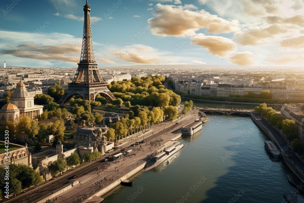 Fototapeta premium eiffel tower city