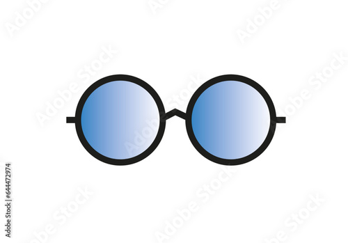 illustration sunglasses modern blue flat icon cool style 
