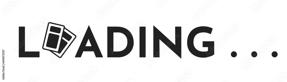 Tickets event monochrome loading text. Boarding pass. Restaurant coupons. Discount vouchers. Web loader ui flat design. Black and white outline cartoon vector illustration on white background Tickets event monochrome loading text. Boarding pass. Restaurant coupons. Discount vouchers. Web loader ui flat design. Black and white outline cartoon vector illustration on white background