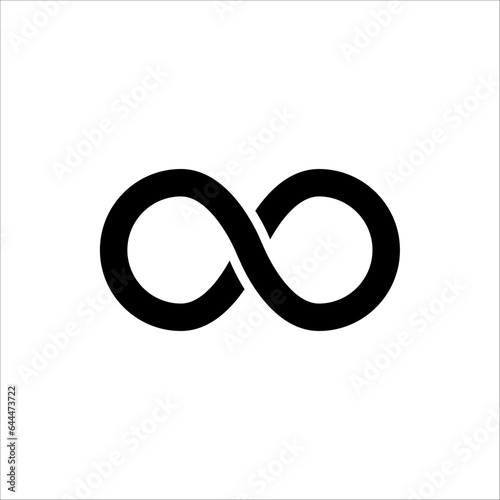 Infinity icon. Vector logos. Simple style, isolated on a white background.
