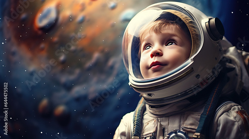 Aspiring Astronaut: An image of a child donning an astronaut suit