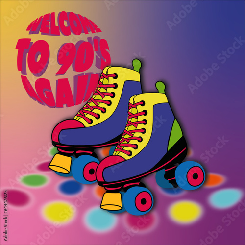 roller skates on a disco