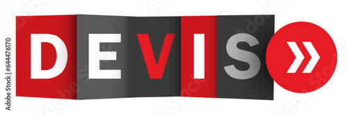 DEVIS (QUOTE in French) red and gray vector web button © Web Buttons Inc