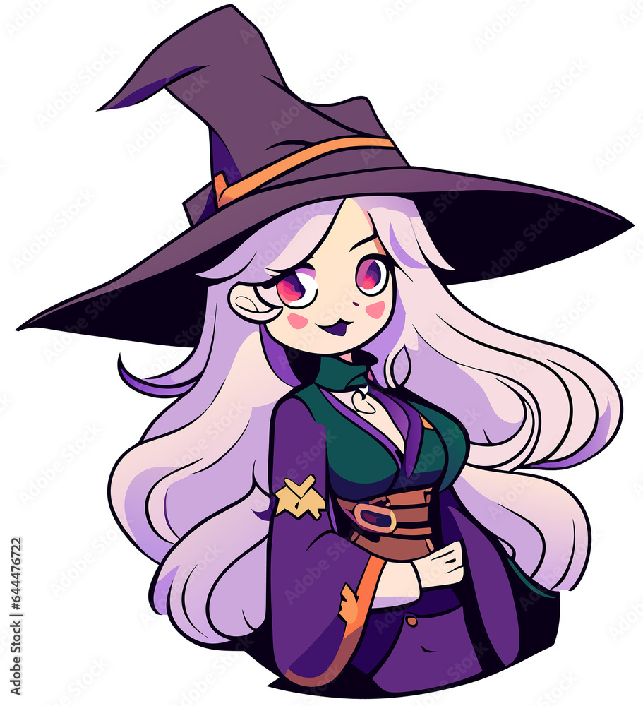 witch pretty girl cartoon
