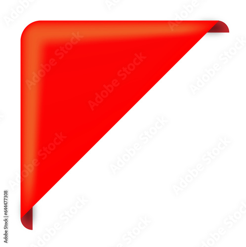 Free Download red corner ribbon on white - GFXLoad