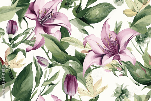 Vector art Floral seamless original pattern in vintage paisley style. Traditional floral pattern for fabric, wallpapers and backgrounds. Ornamental garden Flowers and leaves.