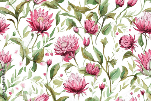 Vector art Floral seamless original pattern in vintage paisley style. Traditional floral pattern for fabric, wallpapers and backgrounds. Ornamental garden Flowers and leaves.