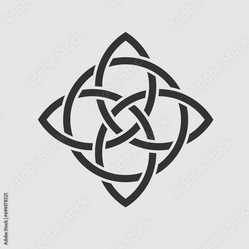 Celtic knot isolated on white background. Vector illustration