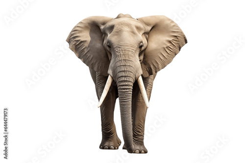 A Big Elephant Isolated on a Transparent Background PNG. Generative Ai